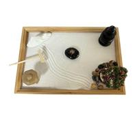 Jnchdghwa Jardín Japonés para Escritorio con, Bonsái Artificial, Rocas, Rastrillos, Regalo, Kit de, Decoración de Oficina.