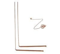 Jnchdghwa Juego de 3 Varillas de Cobre para Radiestesia y Detector de Metales con Péndulo para Adivinación con Agua y Energía Curativa.