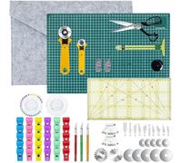 Jnchdghwa Juego de Cortadores Rotativos para Coser y Acolchar con Cuchillas Adicionales, Tapete de Corte A3 Plegable, Kit de Herramientas de Manualidades para Corte de Tela, Bricolaje.
