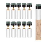 Jnchdghwa Kit de 20 Puntas de Repuesto para Tacos de Billar con Casquillos, Puntas de Taco de Billar Atornillables, 12 Mm