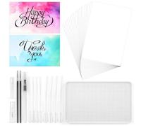 Jnchdghwa Kit de Arte en Papel Acuarela Crea Fondos de Acuarela Lavados para Tarjetas de Caligrafía y Lettering con Pincel