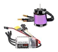 Jnchdghwa Kit de Motor ESC Sin Escobillas 3542 Outrunner Motor 80A ESC Motor Sin Escobillas para Coche RC Crawler 1/10 1/12 1630KV