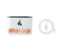 Jnchdghwa Lámpara de Sal de Cristal con Fuego de 7 Colores, Difusor de Aroma Volcánico, Humidificador de Aire, Difusor de Aceite, Humidificador de Chimenea,