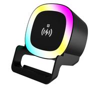 Jnchdghwa Luz con Altavoz Bluetooth y Carga Rápida Inalámbrica de 15 W. Luz Multifuncional 4 en 1 para Dormitorio.