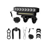 Jnchdghwa Luz Delantera LED para Bicicleta, Recargable por USB, Luz de Carretera, Fácil de Instalar, 6 Modos de Luz de Timbre para Bicicleta.