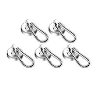 Jnchdghwa Magnéticos Resistentes de 25 mm de Diámetro con Mosquetón Giratorio - Juego de 5 A Presión para Refrigerador de Cocina