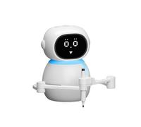Jnchdghwa Maravilloso Robot de Dibujo con Reloj, Juguete Educativo para la Primera Infancia con IA, Altavoz Bluetooth para Niños con 150 Tarjetas.