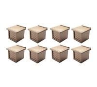 Jnchdghwa Molde para Pan con Tapa, Molde Antiadherente para Pan Tostado, Mini Caja Cuadrada para Tostadas para Hornear en Casa, Juego para Hornear, 8 Piezas