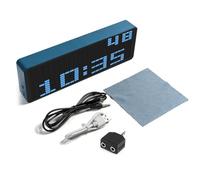 Jnchdghwa Pantalla de Espectro Musical RGB Dazzle Color con LED, Luz Ambiental, Reloj Electrónico, Control de Sonido e Indicador de Espectro B.