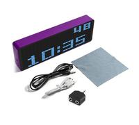 Jnchdghwa Pantalla de Espectro Musical RGB Dazzle Color LED, Luz Ambiental con Sensor, Reloj Electrónico, Indicador de Espectro Controlado por Sonido C.