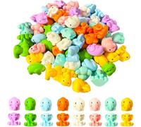 Jnchdghwa Para Jardín de Hadas, Manualidades, Decoración del Hogar: 96 Figuritas de Elefantes Pequeños de Resina en 8 Colores (0,8").