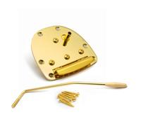 Jnchdghwa Puente de Trémolo para Guitarra Eléctrica con Palanca de Vibrato, Acabado Dorado