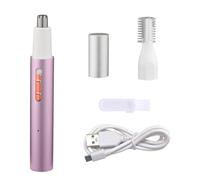 Jnchdghwa Recortador de Vello de Nariz y Orejas Recargable para Hombres y Mujeres - Depilador Indoloro para Rostro y Cejas, Cuchillas de Doble Filo