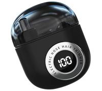 Jnchdghwa Recortador Eléctrico de Nariz y Orejas con Rotación de 360 Grados, Recargable, con Pantalla de Mantenimiento, para Hombres, Recortador de Vello Nasal Portátil