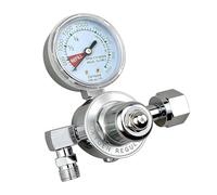 Jnchdghwa Regulador de Oxígeno de Presión Preajustada Serie M1 M1-540-P, Manómetro para Tanque de Oxígeno con Entrada de Tuerca/Boquilla CGA540, 3000 PSI