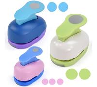 JNEYVIC 3 Pcs Perforadora Papel Circulo 8mm,15mm,25mm troqueladora circulo para Manualidades y Scrapbooking Cortador Circulos para Proyectos Diy Pequeñas Etiquetas Pegatinas Carta, Ligero y Portatil