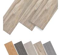 JNGLGO Suelo de PVC de vinilo, tablones de vinilo autoadhesivos con aspecto de madera, resistentes al agua, antideslizantes, PVC, 91,44 x 15,24 x 0,2 cm, 18 unidades de 2,5 m², roble blanco