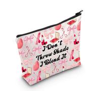 JNIAP Bolsa de cosméticos con texto en inglés "I Don't Throw Shade I Blend It", I Don't Throw Bag