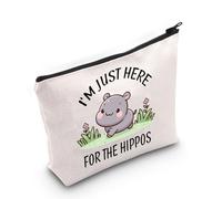 JNIAP Bolsa de cosméticos con texto en inglés "I'm Just Here For The Hipopos", The Hippos Bag