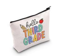 JNIAP Bolsa de cosméticos de tercer grado, regalo para profesores de tercer grado, Hola bolsa de tercer grado