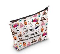 JNIAP Bolsa de cosméticos inspirada en la banda fantasma de los años 90, regalo con texto en inglés "We Prefer Musician Spirits", We Prefer Musician Bag