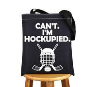 JNIAP Bolsa de mano de hockey sobre hielo, regalo para mamá, entrenador de hockey, bolsa de hombro para jugador de hockey, No puedo. Tb