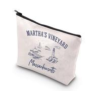JNIAP Martha's Vineyard - Bolsa de maquillaje Martha's Vineyard Trip Gift Marthas Vineyard Massachusetts, Massachusett mb, Ajuste: