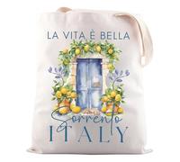 JNIAP Positano Italy - Bolsa de regalo de vacaciones Sorrento Lemon - Costa de Amalfi, regalo de Italia, Sorrento Italy - Bolsa de mano, Medium