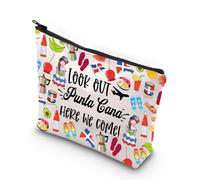 JNIAP Punta Cana - Bolsa de maquillaje Punta Cana República Dominicana Souvenir Punta Cana Beach Gifts Punta Cana Vacaciones Bolsa con cremallera, Mira hacia fuera Punta Cana, Ajuste: