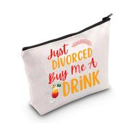 JNIAP Regalo de divorcio Just Divorced Buy Me a Drink - Bolsa de cosméticos, regalo de fiesta de divorcio, Just Divorced Bag