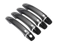 JNIGEL Cubierta para Manillas Puertas Exterior para Audi A1 A4 A4L A5 S4 S5 Q3 Q5 B8, Funda de Manija para Puerta de Coche, Manillas de Puertas Estuche Protector Sticker,Black 1 Hole 4 Smart