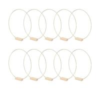 JNJOOD 10 Paquetes de Centro de Mesa con Floral de Metal de 10 Pulgadas con 10 Paquetes de Portatarjetas de Madera, Centros de Mesa con Dorado para Mesa