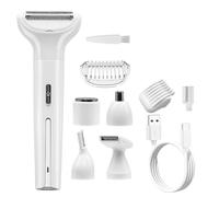 JNJOOD Afeitadora Eléctrica para Mujer, Recortadora de Vello, Piernas y Axilas, 5 en 1, Depiladora Corporal para Mujer.