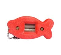 JNJOOD Afilador de Doble Cara para Patines de Hielo, PortáTil, Colgante, Cuchillas para Zapatos de Hockey sobre Hielo, Accesorios para Patines de Hielo, Rojo