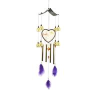 JNJOOD Atrapasueños Púrpura Campana de Metal Adornos de Carillón de Viento Colgante de Amor Animal Decoración del Hogar Manualidad para Regalo
