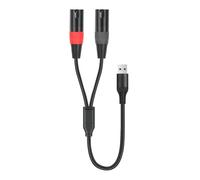 JNJOOD Audio USB A XLR Doble - USB A A Doble XLR - Audio USB A Estéreo 300 cm
