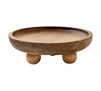 JNJOOD Bandeja de Madera para Pasteles, Postres, Restaurantes, Hogar, Bandeja de Madera, Adornos de Aromaterapia, Bandeja, Florero, Decoración, Redonda