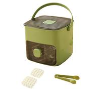 JNJOOD Bandeja para Cubitos De Hielo con Tapa para Congelador con 2 Bandejas De FáCil LiberacióN, Molde para Cubitos De Hielo Cuadrados PequeñOs para Bebidas, Whisky B