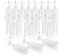 JNJOOD Botella para aplicador con punta de 20 unidades, de pegamento para aplicador vacío para pequeños proyectos de pegado, papel Quilling artesanal DIY, 30 ml / 1 onza