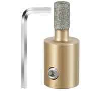 JNJOOD Brocas para amoladora de vidrio, herramientas con punta para amoladora diamantada de cristal de color de 1 3/4 1/4 pulgadas con llave hexagonal, (1/4 pulgadas)