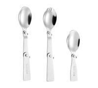 JNJOOD Cuchara Plegable Portátil Cuchara Plegable Giratoria Mini Cuchara Pequeña