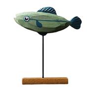JNJOOD Estatua de pescado de madera Decoración para el hogar Nórdico Ornamentos de Esculturas de Pescado Decoración para Salón Dormitorio Restaurante D