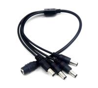JNJOOD Fuente de alimentación DC 1 En 4 ramificación 1 En 4 salidas de 12 V a la fuente de alimentación centralizada Accesorios para Piezas de Cámara de Monitoreo