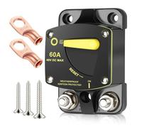JNJOOD Interruptor automático de 60 A, fusible DC 12 V-48 V con interruptor de recuperación manual para audio estéreo para , motor de remolque, audio