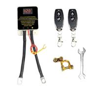 JNJOOD Interruptor de desconexión de la batería para coche de 12 V con inalámbrico, relé de desconexión de la batería con pantalla LED, protección fugas.