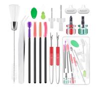 JNJOOD Kit de Limpieza para Máquina de Coser de 17 Piezas, Herramientas de Limpieza y Reparación de Máquinas de Coser