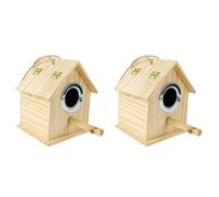 JNJOOD Loro Casa para Protección Ambiental para Cova Estancia Cálido para Pájaros Colgando Hecho A Mano L