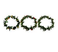 JNJOOD Luau Leis 3 piezas flores artificiales tropicales hawaianas collares de hojas de para disfraz de Hula y en la playa
