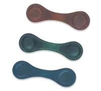 JNJOOD Marcapáginas magnético de piel, marcapáginas de piel, marcapáginas magnéticos, hecho a mano, 3 piezas multicolor duradero, fácil de usar, aproximadamente 10 x 3 cm