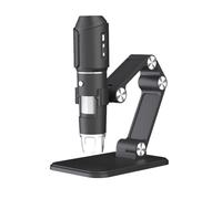 JNJOOD Microscopio Digital WiFi 50X-1600X HD con Soporte Ajustable y 8 LED para Android/IOS para Reparaciones